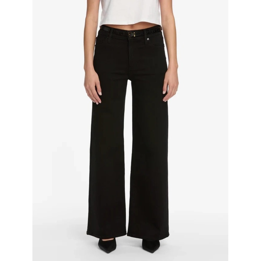 FRAME Le Slim Palazzo Wide Leg Jeans Women 23x31 Black High Rise LSP498 $278